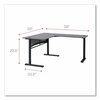 Workspace By Alera L-Shaped Writing Desk, 59.05in x 59.05in x 29.53in, Gray/Black ALEWSL5959GB